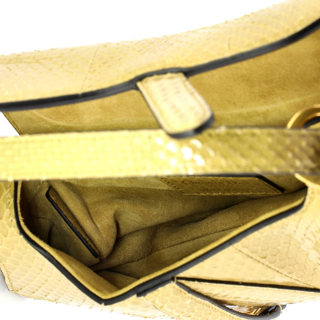 Christian Dior Saddle Handbag Python Mini - 4