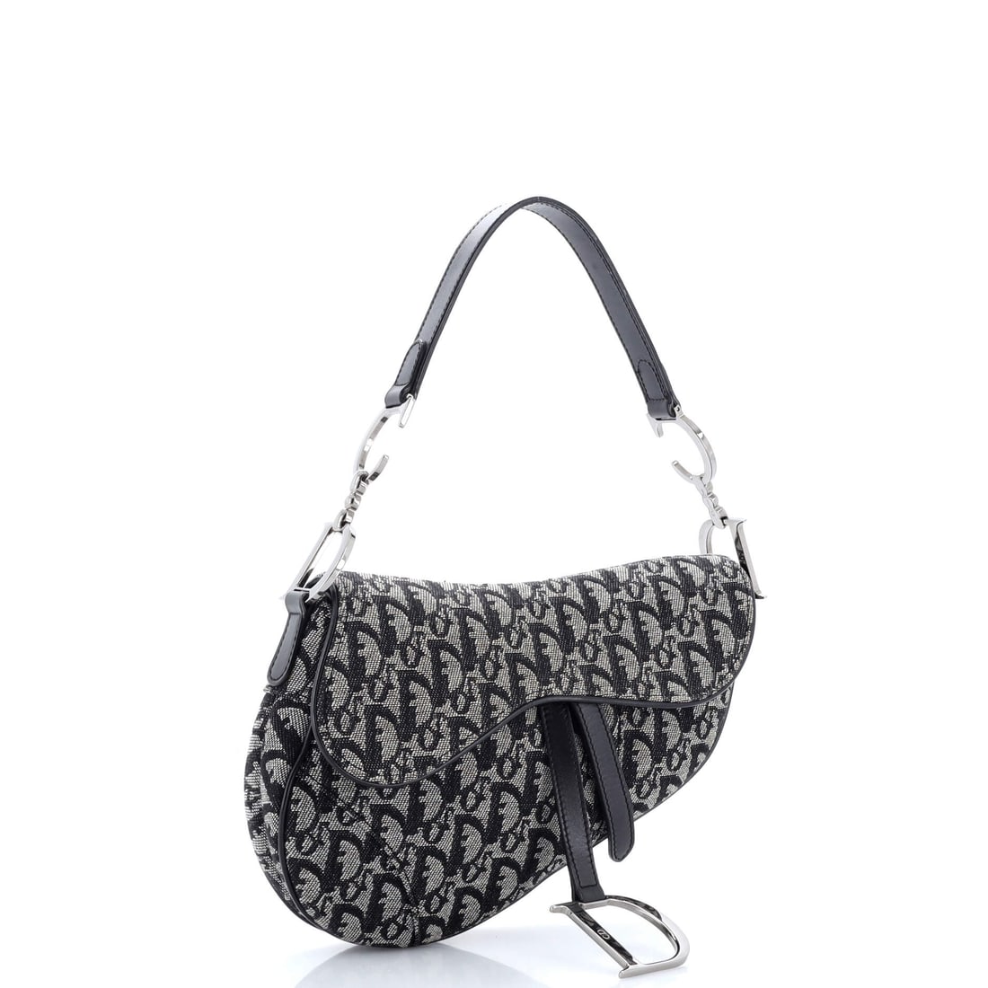 Christian Dior Vintage Saddle Bag Diorissimo Canvas Medium (1 of 7)