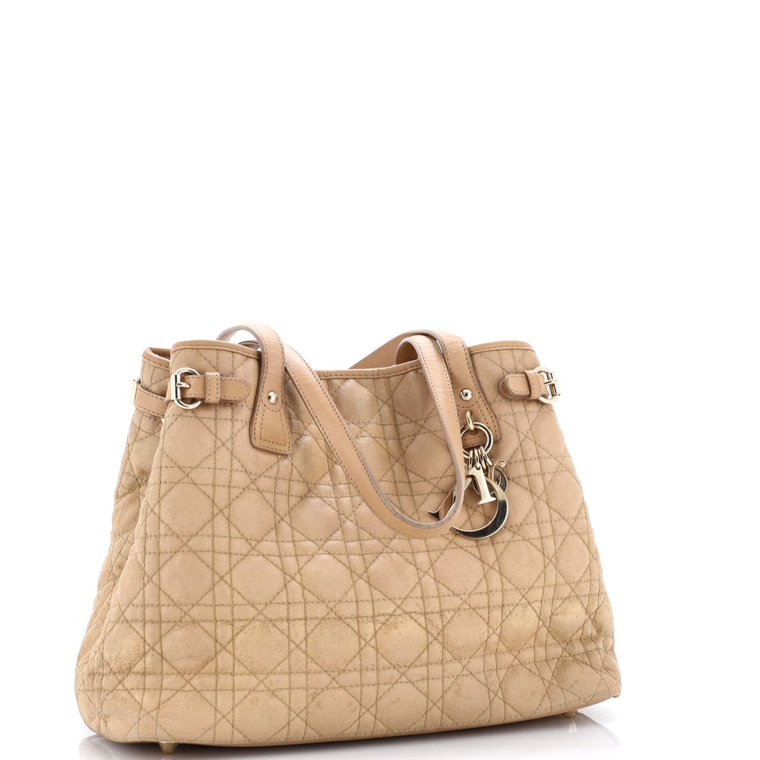 Christian Dior Panarea Tote Cannage Quilt Canvas Medium (1 of 7)