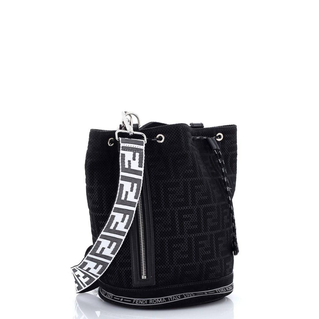 Fendi Mon Tresor Holdall Bucket Bag Zucca Canvas Small: Lot 265 is a collector-friendly pick with serious style mileage. Offered here as Fendi Fendi Mon Tresor Holdall Bucket Bag Zucca Canvas Small, finished in Black; approx. 7.0 W x 9.0 H; 6.0 D. Equal pa