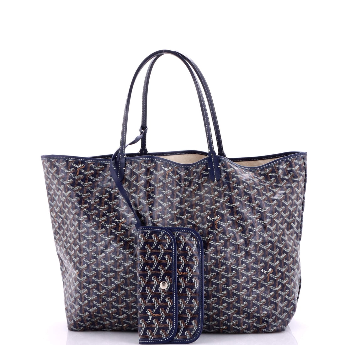 Goyard Saint Louis Tote Coated Canvas GM: Lot 296 puts Goyard craftsmanship front and center. Offered here as Goyard Goyard Saint Louis Tote Coated Canvas GM, finished in Blue; approx. 15.5 W x 12.5 H; 7.0 D. Think of it as Goyard in one perf