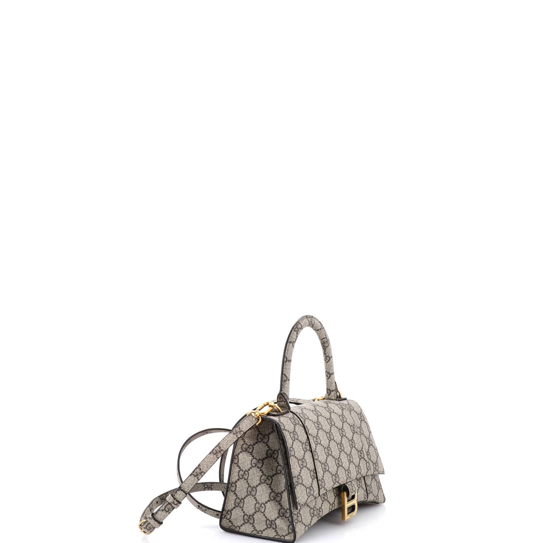 Gucci x Balenciaga The Hacker Project Hourglass Top Handle Bag GG Coated Canvas Small (1 of 5)