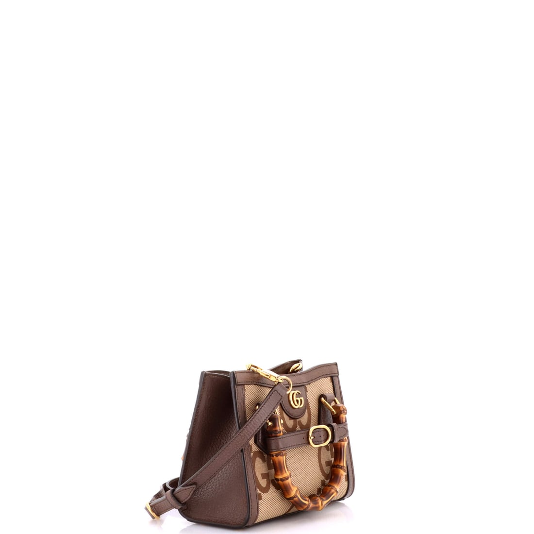 Gucci Diana NM Bamboo Handle Tote Jumbo GG Canvas Mini (1 of 6)