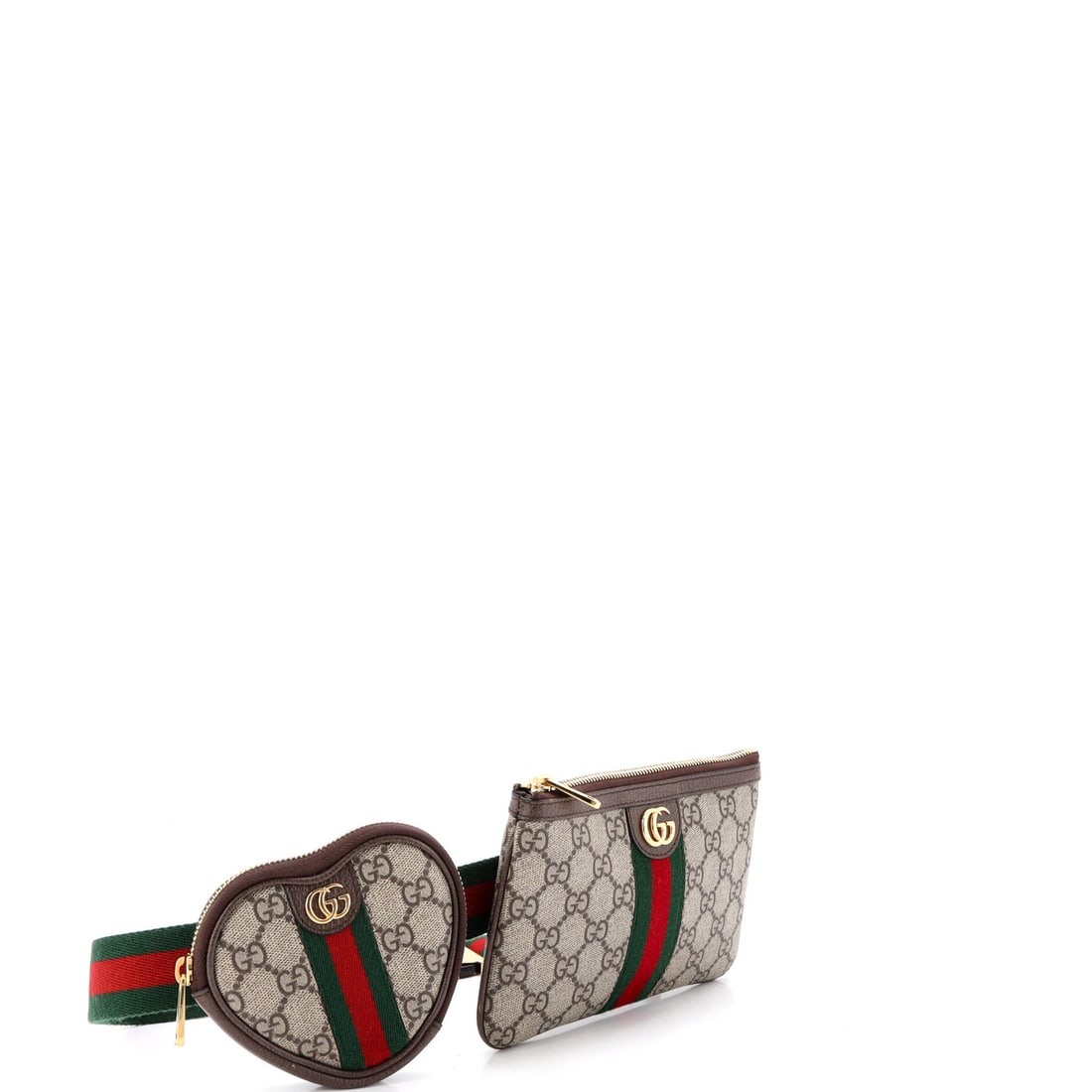 Gucci Ophidia Heart Utility Double Belt Bag GG Coated Canvas (1 of 5)