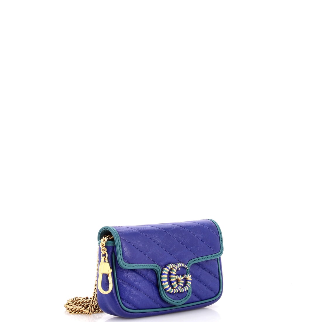 Gucci GG Marmont Flap Bag Diagonal Quilted Leather Super Mini (1 of 5)