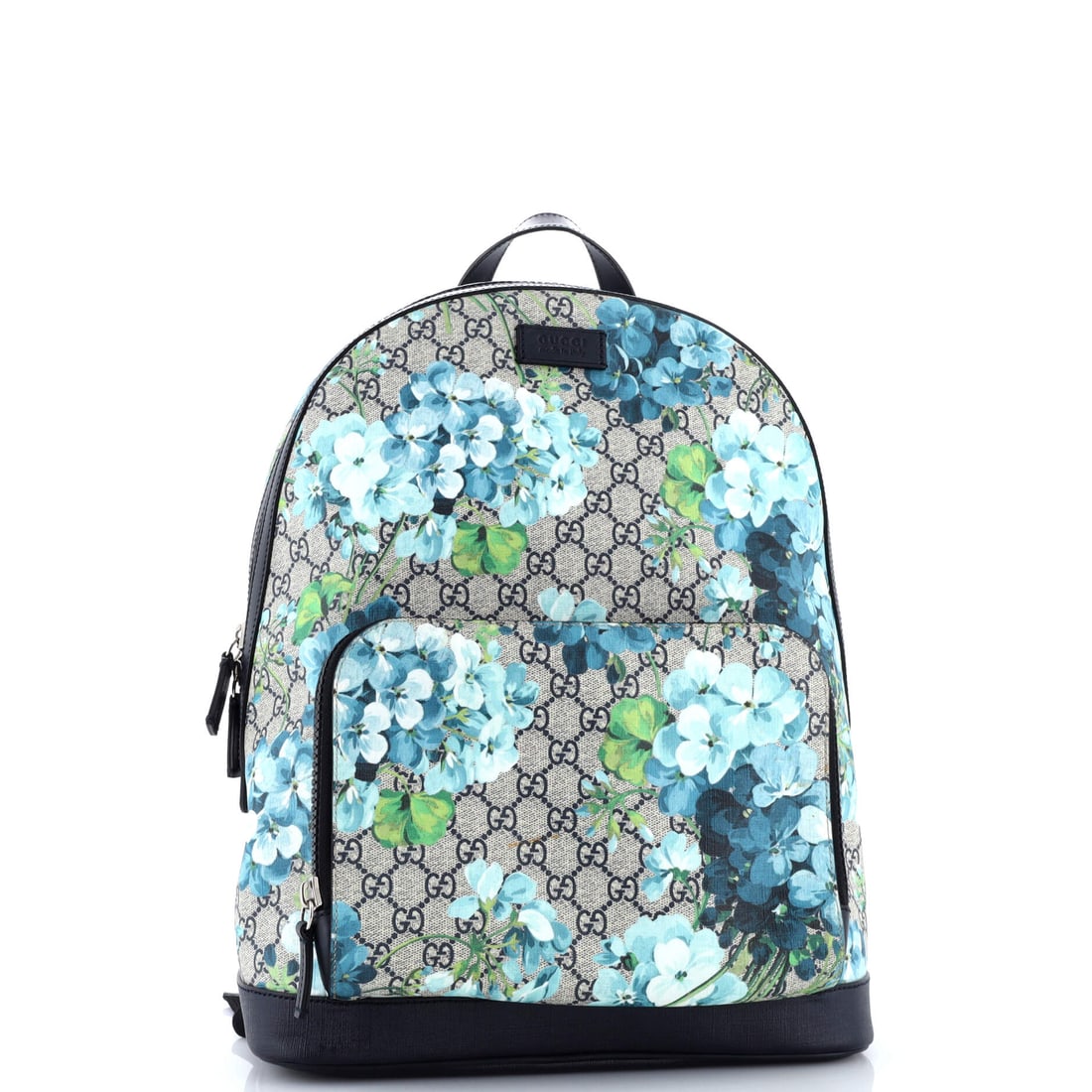 Gucci Zip Pocket Backpack Blooms Print GG Coated Canvas Medium: Lot 352 belongs on your arm for dinner, then straight to the afters. Offered here as Gucci Gucci Zip Pocket Backpack Blooms Print GG Coated Canvas Medium, finished in Multicolor; approx. 12.0 W x 16.0