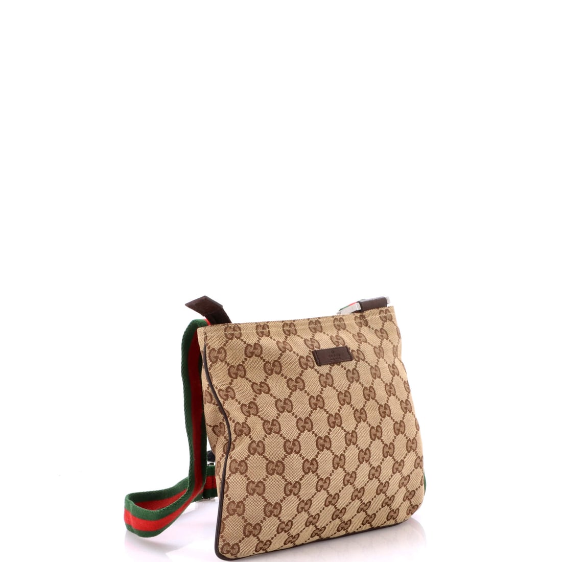 Gucci Web Strap Zip Messenger Bag GG Canvas Small (1 of 6)