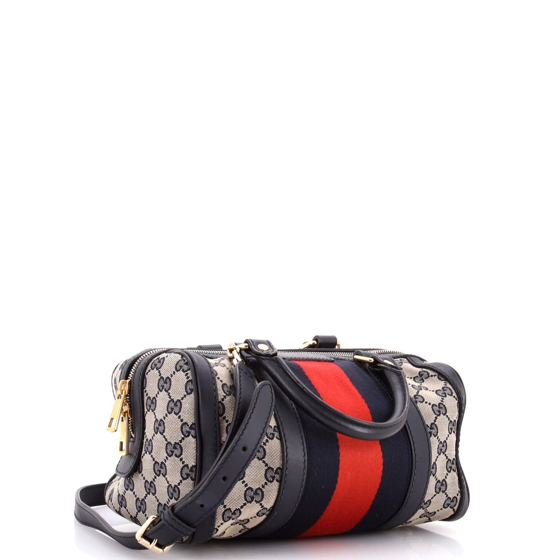 Gucci Vintage Web Boston Bag GG Canvas Small (1 of 7)