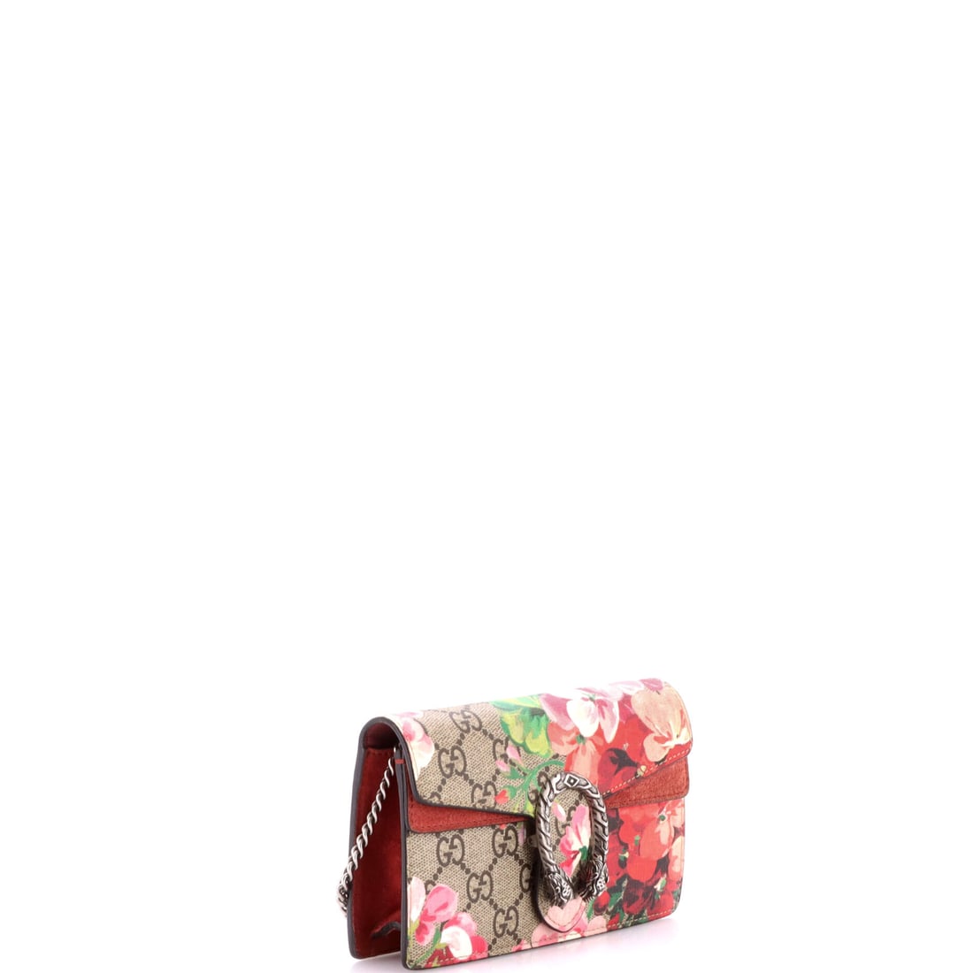 Gucci Dionysus Bag Blooms Print GG Coated Canvas Super Mini: Lot 370 is a smart buy-now-keep-forever kind of piece. Offered here as Gucci Gucci Dionysus Bag Blooms Print GG Coated Canvas Super Mini, finished in Brown, Print; approx. 7.0 W x 4.0 H; 2.0 D. Equal