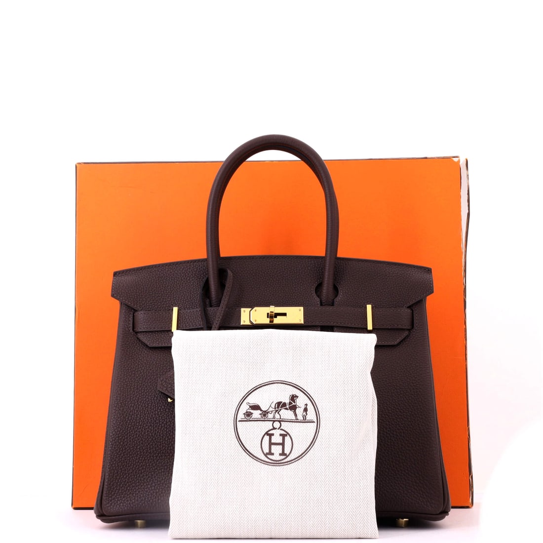 Hermes Birkin Handbag Brown Togo with Gold Hardware 30: Lot 416 puts Hermes craftsmanship front and center. Offered here as Hermes Hermes Birkin Handbag Brown Togo with Gold Hardware 30, finished in Brown; approx. 12.0 W x 9.0 H; 6.0 D. Think of it as