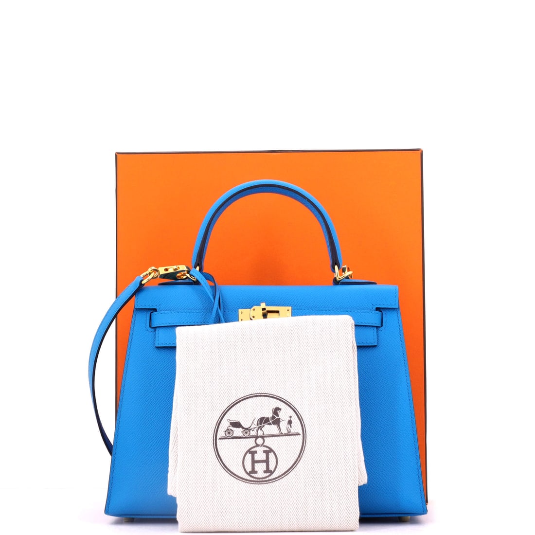 Hermes Kelly Handbag Blue Epsom with Gold Hardware 25: Lot 420 is an easy yes for anyone building a tight luxury edit. Offered here as Hermes Hermes Kelly Handbag Blue Epsom with Gold Hardware 25, finished in Blue; approx. 10.0 W x 8.0 H; 4.0 D. Equal par
