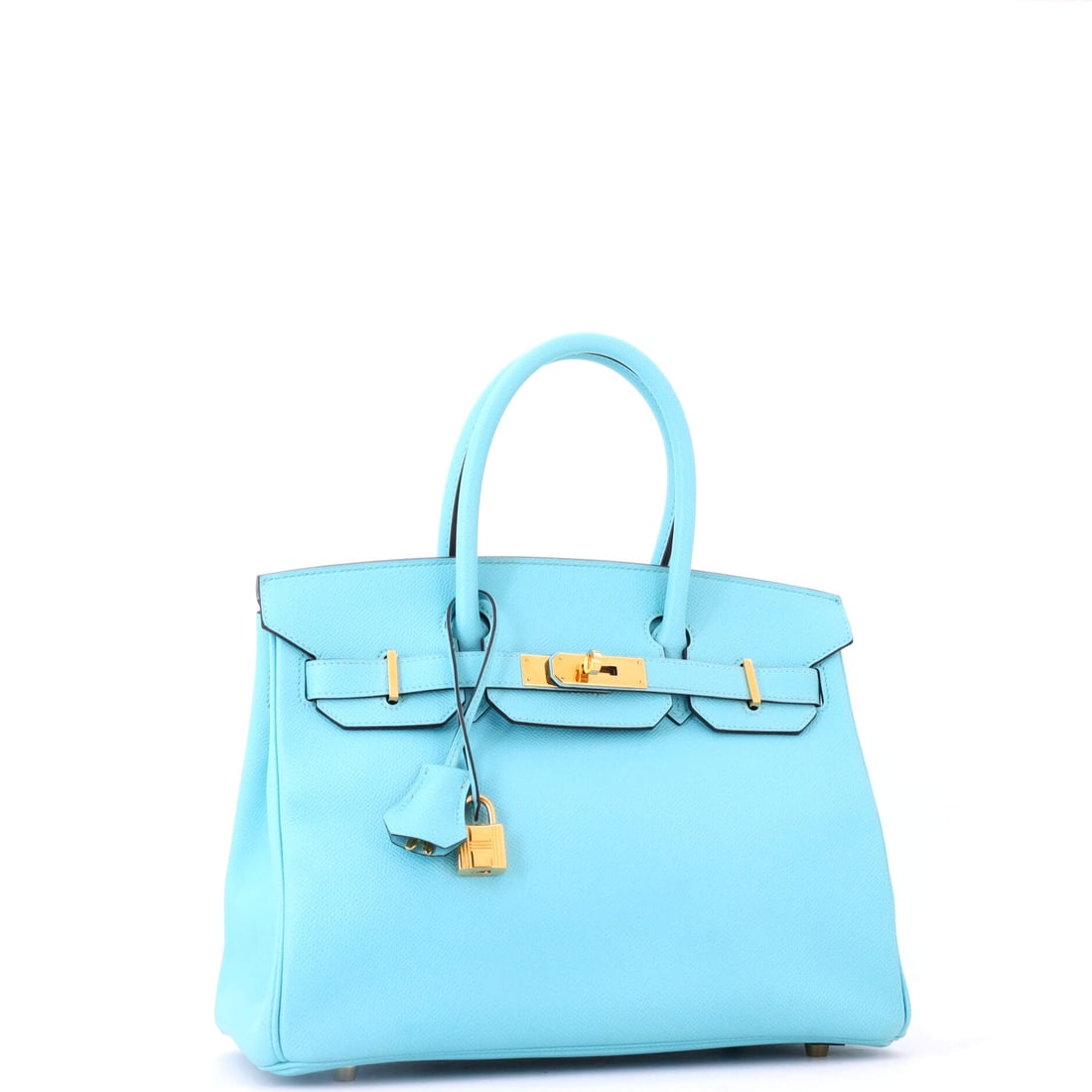 Hermes Birkin Handbag Blue Epsom with Gold Hardware 30 (1 of 6)