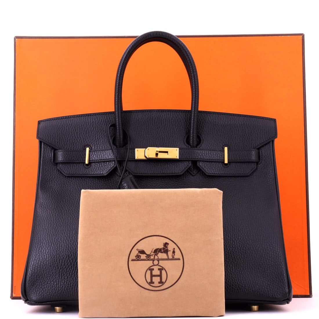 Hermes Birkin Handbag Black Ardennes with Gold Hardware 35 (1 of 7)