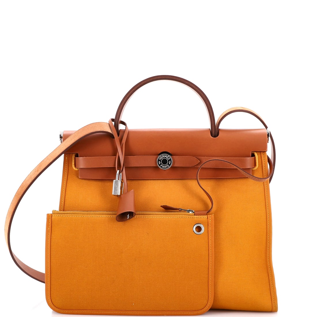 Hermes Herbag Zip Leather and Toile 31 (1 of 8)