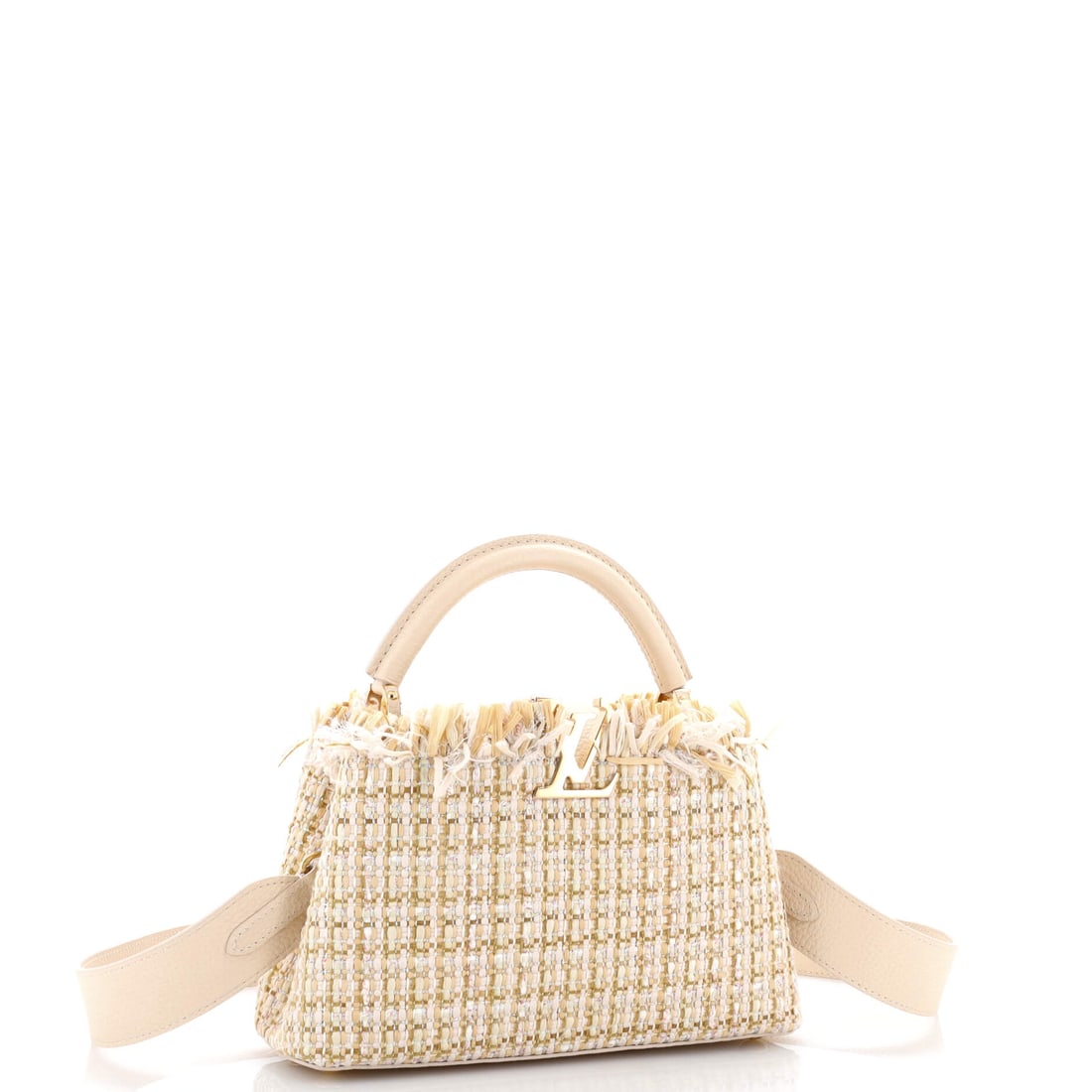 Louis Vuitton Capucines Bag Raffia Tweed BB (1 of 5)