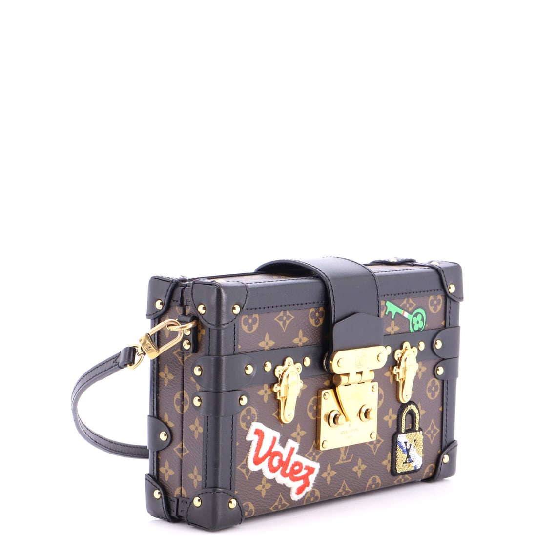 Louis Vuitton Petite Malle Handbag Limited Edition Patches Monogram Canvas: Lot 525 is the sort of find that disappears fast when it hits the room. Offered here as Louis Vuitton Louis Vuitton Petite Malle Handbag Limited Edition Patches Monogram Canvas, finished in Brown; app