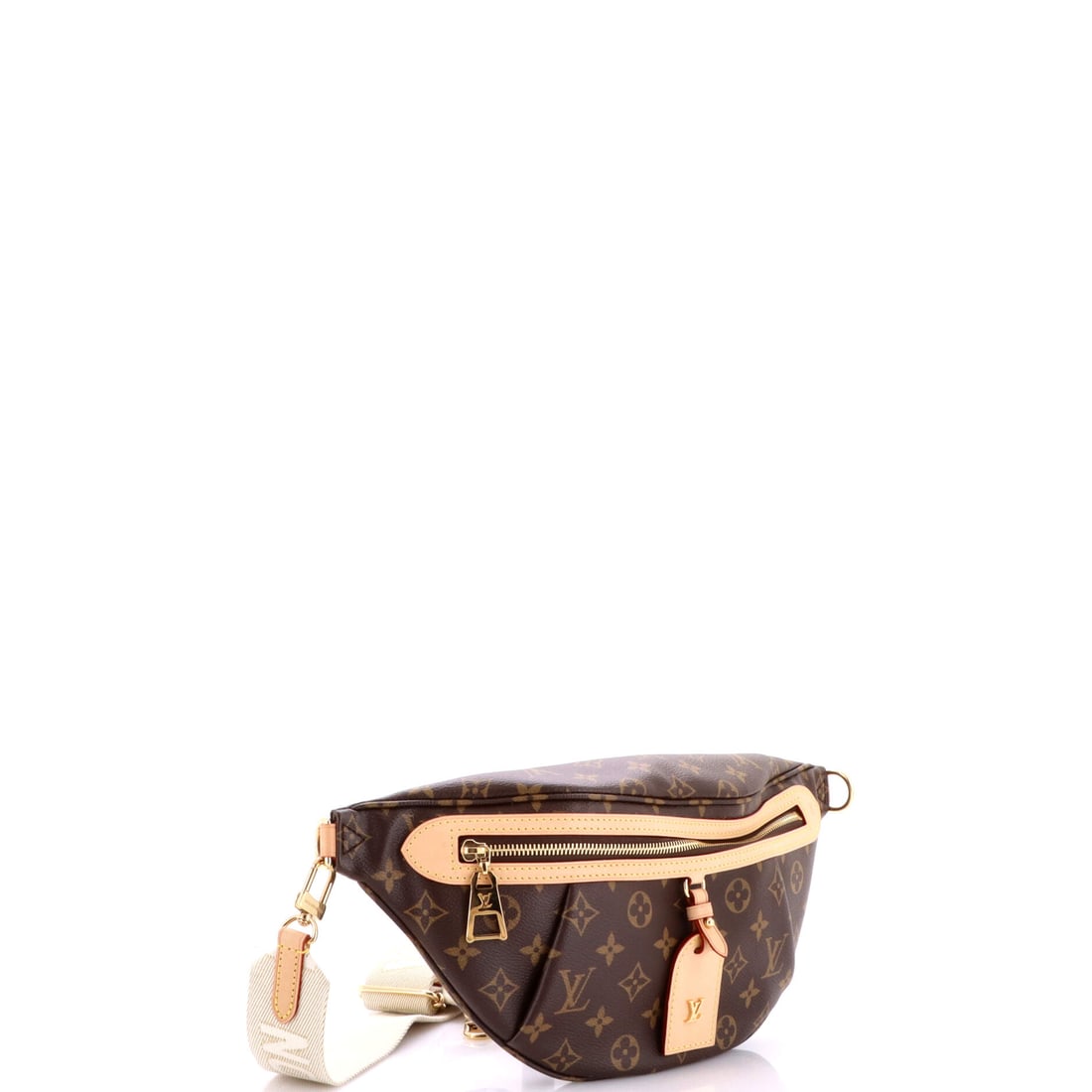 Louis Vuitton High Rise Bum Bag Monogram Canvas: Lot 534 does not whisper - it purrs, struts, and gets noticed. Offered here as Louis Vuitton Louis Vuitton High Rise Bum Bag Monogram Canvas, finished in Brown; approx. 13.0 W x 7.0 H; 3.0 D. A