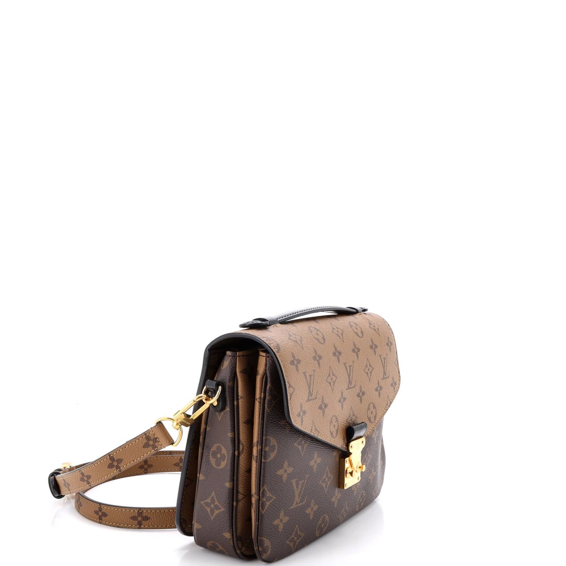 Louis Vuitton Pochette Metis Reverse Monogram Canvas: Lot 539 is the kind of piece that makes people ask, 'Where did you find that?'. Offered here as Louis Vuitton Louis Vuitton Pochette Metis Reverse Monogram Canvas, finished in Brown; approx. 10.0 W x