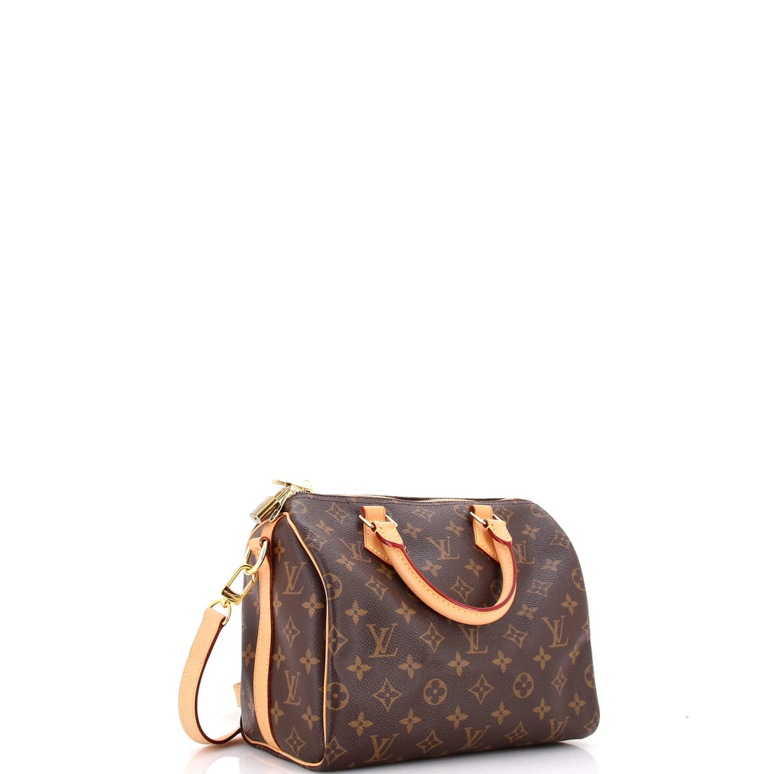 Louis Vuitton Speedy Bandouliere Bag Monogram Canvas 25: Lot 552 is made for the days you want your outfit to do the talking. Offered here as Louis Vuitton Louis Vuitton Speedy Bandouliere Bag Monogram Canvas 25, finished in Brown; approx. 10.0 W x 7.5 H; 6