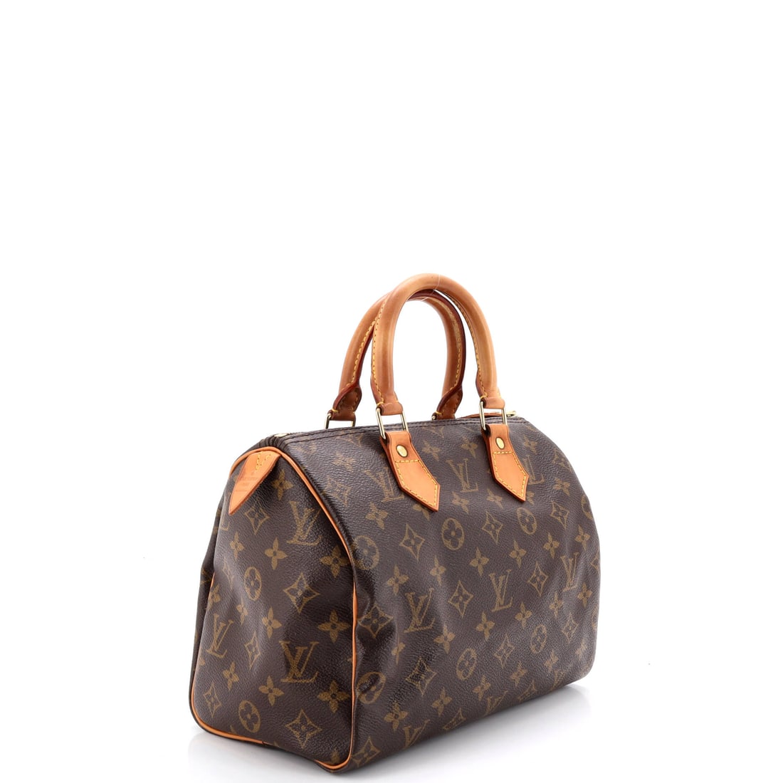 Louis Vuitton Speedy Handbag Monogram Canvas 25: Lot 630 is a smart buy-now-keep-forever kind of piece. Offered here as Louis Vuitton Louis Vuitton Speedy Handbag Monogram Canvas 25, finished in Brown; approx. 10.0 W x 8.0 H; 6.0 D. Equal parts prac