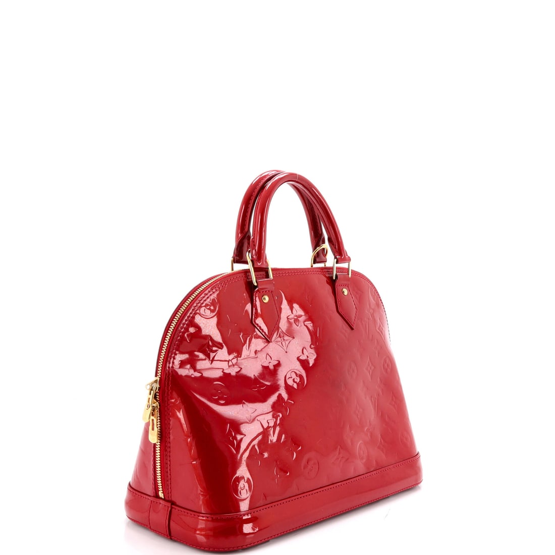 Louis Vuitton Alma Handbag Monogram Vernis PM: Lot 655 is a collector-friendly pick with serious style mileage. Offered here as Louis Vuitton Louis Vuitton Alma Handbag Monogram Vernis PM, finished in Red; approx. 12.0 W x 9.0 H; 6.0 D. Equal