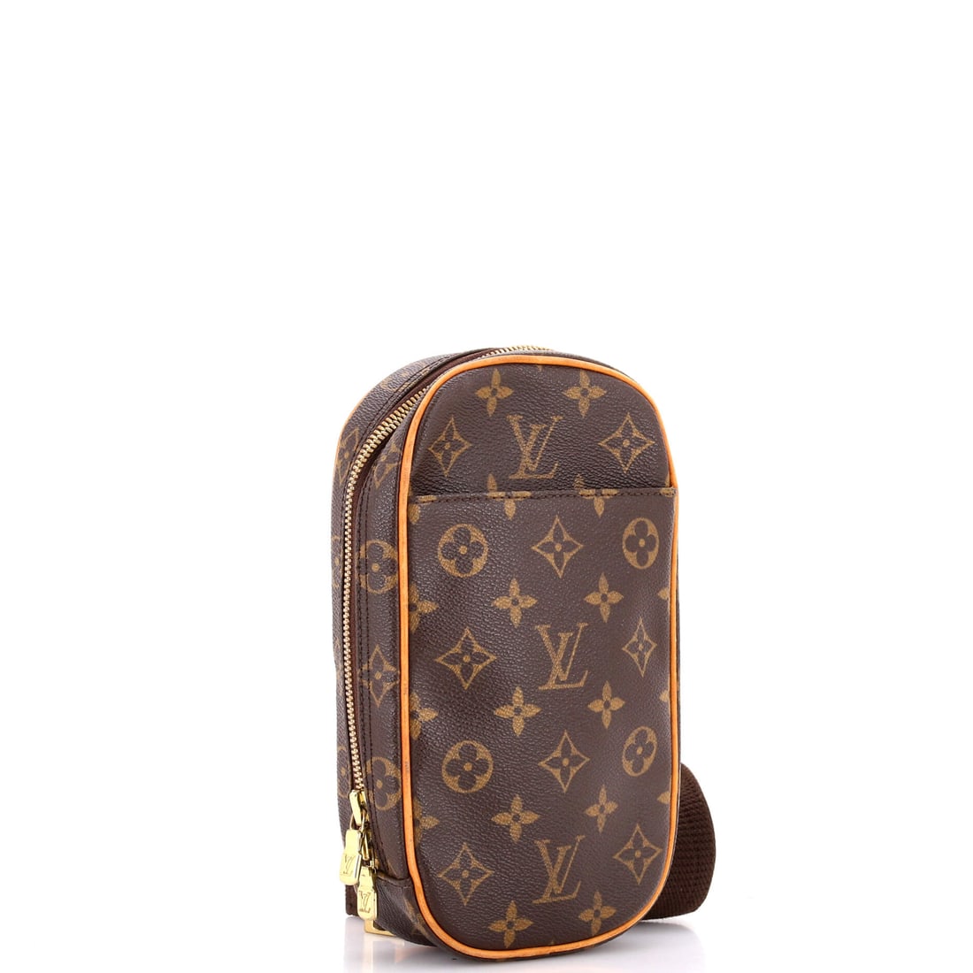 Louis Vuitton Pochette Gange Monogram Canvas: Lot 690 is a collector-friendly pick with serious style mileage. Offered here as Louis Vuitton Louis Vuitton Pochette Gange Monogram Canvas, finished in Brown; approx. 5.0 W x 9.0 H; 2.0 D. Equal part