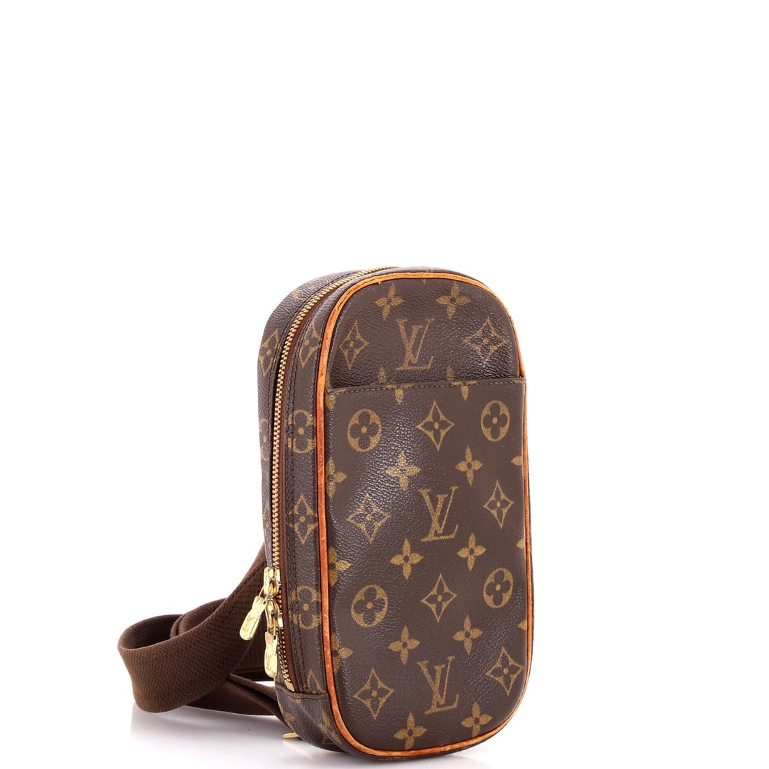 Louis Vuitton Pochette Gange Monogram Canvas: Lot 726 reads like a greatest-hit from Louis Vuitton's modern archive. Offered here as Louis Vuitton Louis Vuitton Pochette Gange Monogram Canvas, finished in Brown; approx. 5.0 W x 9.0 H; 2.0 D. Thin
