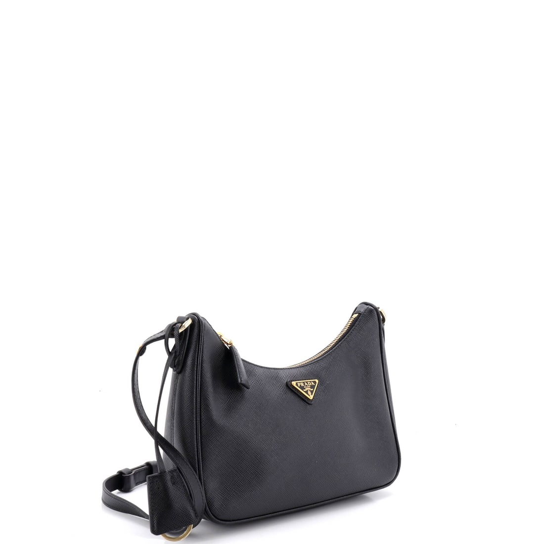 Prada Adjustable Handle Zip Hobo Saffiano Leather Mini (1 of 6)