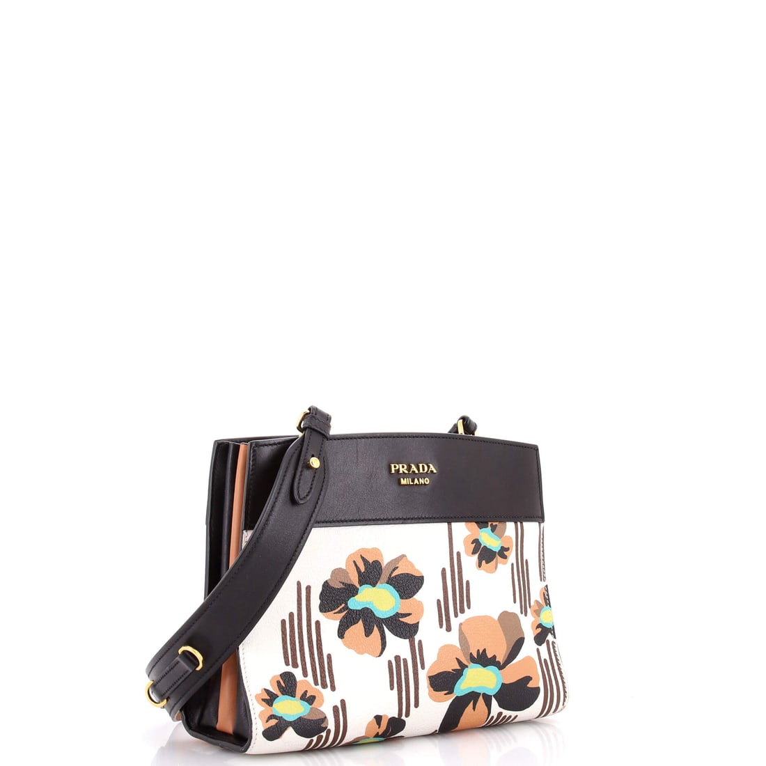 Prada Bibliotheque Shoulder Bag Printed Leather Small (1 of 6)