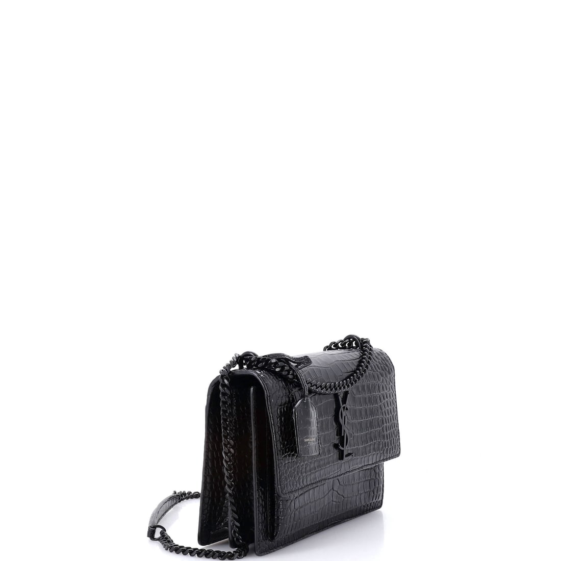 Saint Laurent Sunset Crossbody Bag Crocodile Embossed Leather Medium (1 of 5)