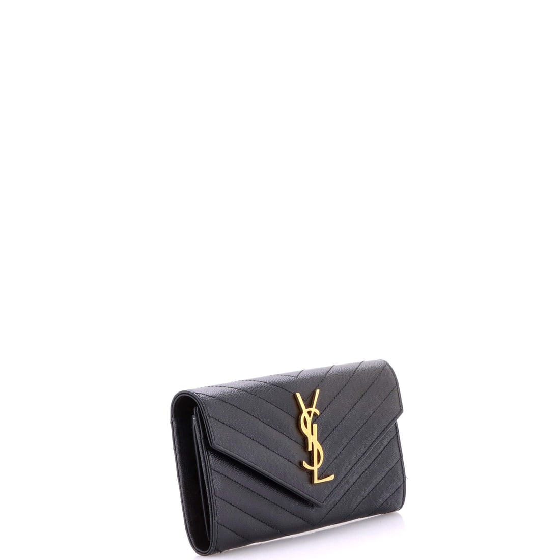 Saint Laurent Classic Monogram Flap Wallet Matelasse Chevron Leather Large (1 of 6)
