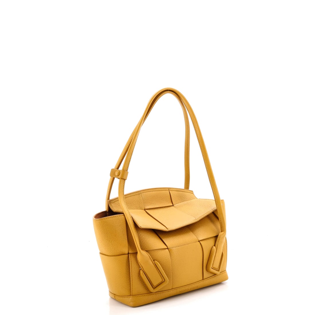 Bottega Veneta Arco Bag Maxi Intrecciato Leather Small: Part investment, part obsession, entirely justified: the Bottega Veneta Arco Bag Maxi Intrecciato Leather Small in Yellow. This small-scale bag in Intrecciato, Leather carries the full authority of th