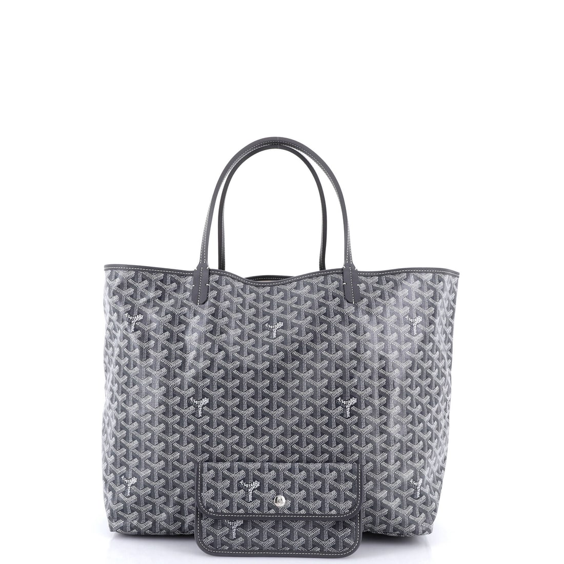 Goyard Saint Louis Tote Coated Canvas GM: If you know, you know. The Goyard Saint Louis Tote Coated Canvas GM in Gray requires no explanation to those who appreciate hand-painted canvas at its most focused. A large-format tote built for the l