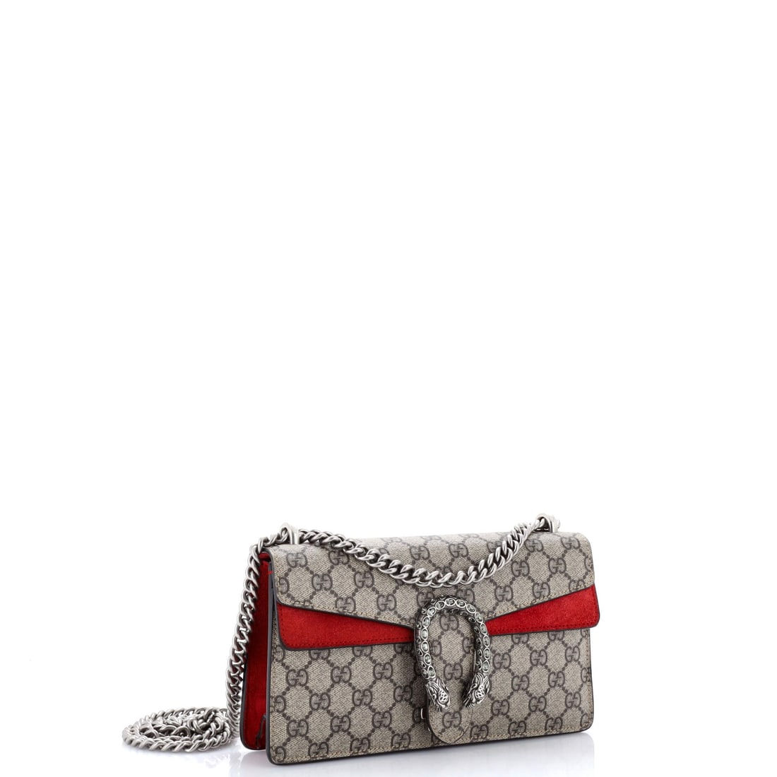 Gucci Dionysus Bag GG Coated Canvas with Crystal Embellished Metal Small: There are bags, and then there are Gucci bags. The Dionysus Bag GG Coated Canvas with Crystal Embellished Metal Small in Brown, Red falls firmly in the latter -- a piece that embodies maximalist flair