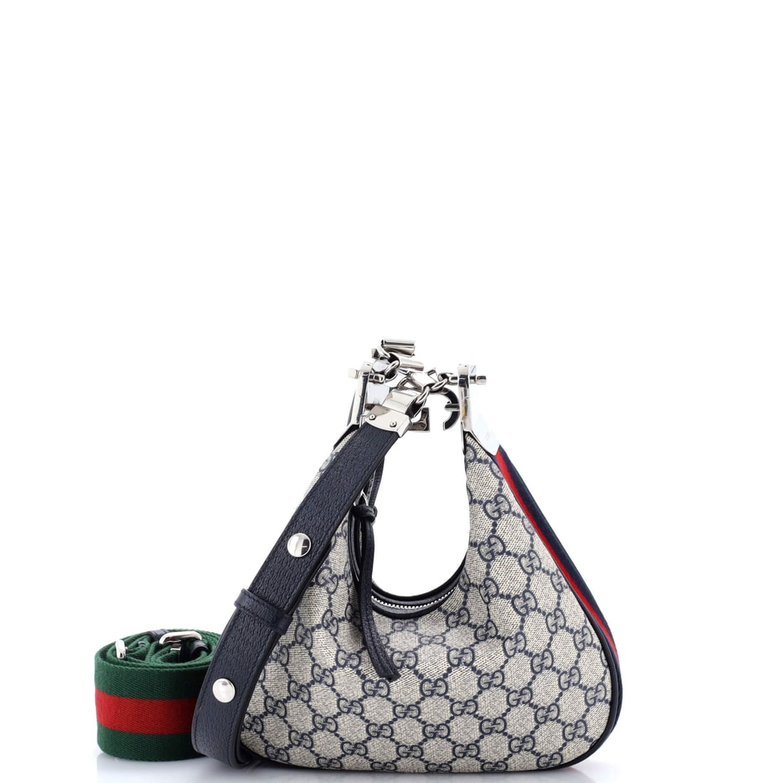 Gucci Attache Shoulder Bag GG Coated Canvas Small: For the collector who looks beyond the obvious: the Gucci Attache Shoulder Bag GG Coated Canvas Small in Blue. This small-scale Coated Canvas, Canvas shoulder bag from the Italian powerhouse rewards i