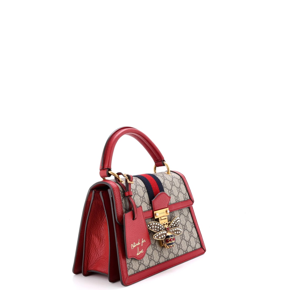 Gucci Queen Margaret Top Handle Bag GG Coated Canvas with Leather Small: The edit is straightforward: when in doubt, reach for Gucci. The Queen Margaret Top Handle Bag GG Coated Canvas with Leather Small in Brown, a small-scale top handle bag in Coated Canvas, Leather, is