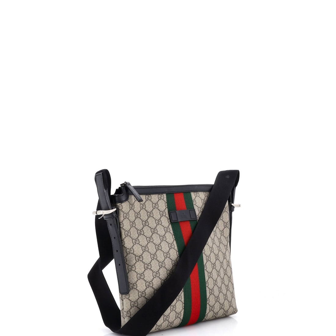 Gucci Web Messenger Bag GG Coated Canvas Medium: Your wardrobe has been asking for this. The Gucci Web Messenger Bag GG Coated Canvas Medium, a mid-size bag in Brown in Coated Canvas, Canvas, brings the full authority of the Italian powerhouse's max