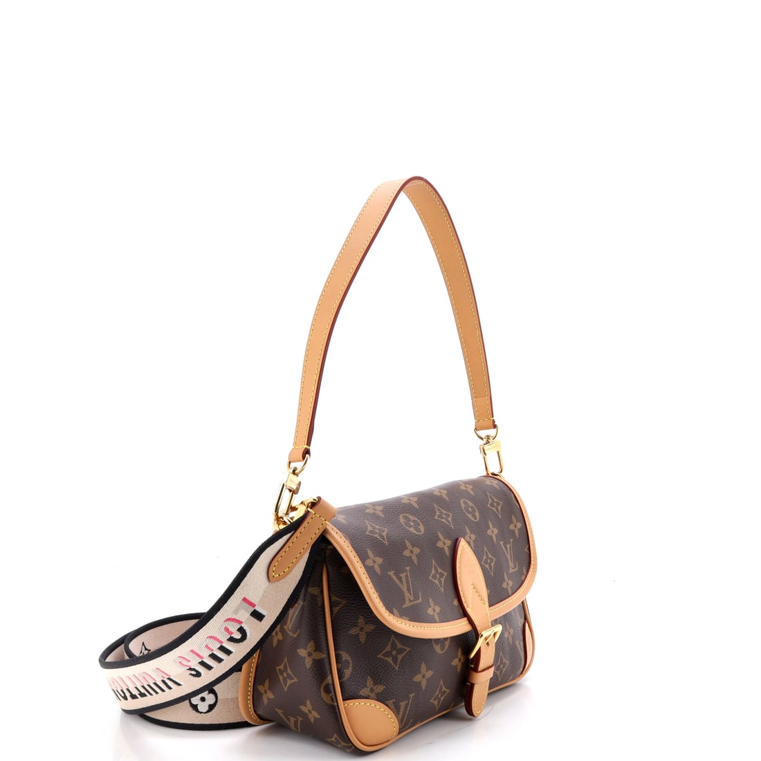 Louis Vuitton Diane NM Handbag Monogram Canvas: Brown meets monogram mastery in the Louis Vuitton Diane NM Handbag Monogram Canvas. Every proportion of this Canvas bag reflects the iconic French fashion house's commitment to uncompromising quality