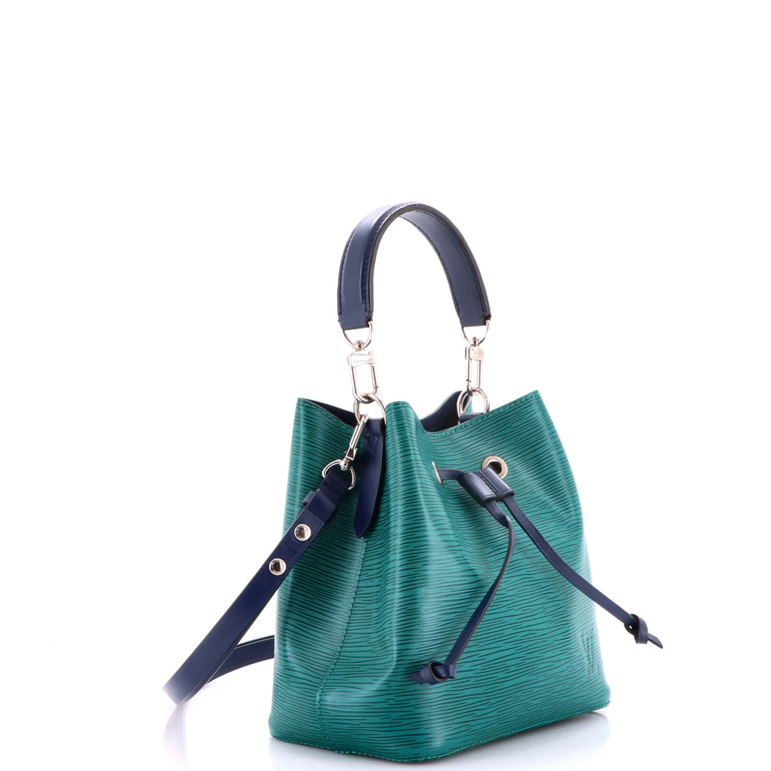 Louis Vuitton NeoNoe Handbag Epi Leather BB: The Louis Vuitton NeoNoe Handbag Epi Leather BB: proof that the best things in life reward patience and discernment. This petite bag arrives in Green in Leather, delivering the travel heritage that
