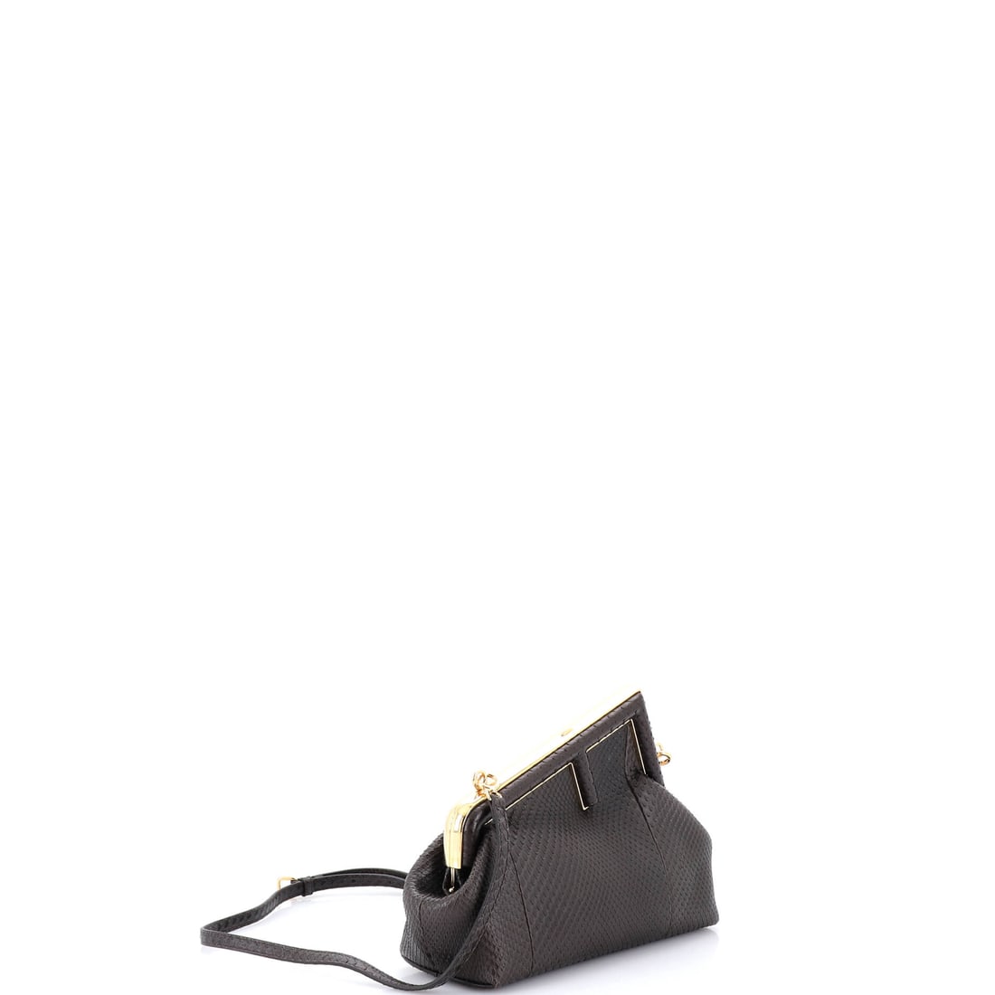 Fendi First Bag Python Small: For the collector who looks beyond the obvious: the Fendi First Bag Python Small in Brown. This small-scale Python bag from the Roman luxury house rewards its owner with the steady appreciation that