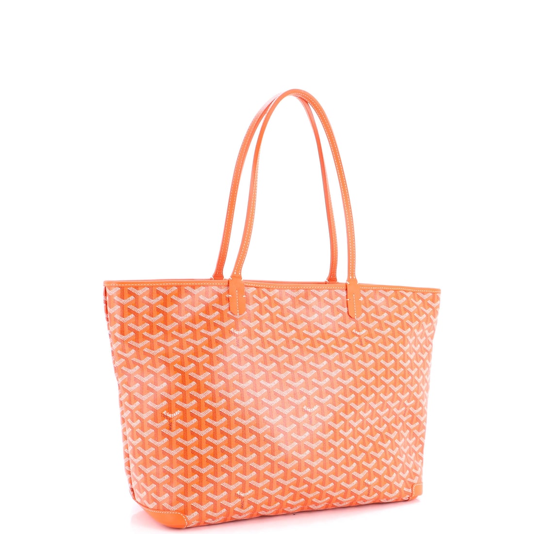 Goyard Artois Tote Coated Canvas MM: The argument for owning one truly exceptional tote is made most convincingly by the Goyard Artois Tote Coated Canvas MM in Orange: Coated Canvas, Canvas, hand-painted canvas, and the unmistakable hand