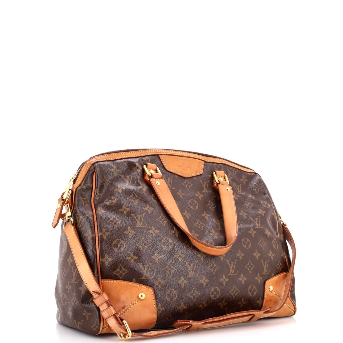 Louis Vuitton Retiro Handbag Monogram Canvas GM: A Louis Vuitton Retiro Handbag Monogram Canvas GM in Brown does not require an occasion -- it creates one. This large-format Canvas bag is the work of the iconic French fashion house at its most
