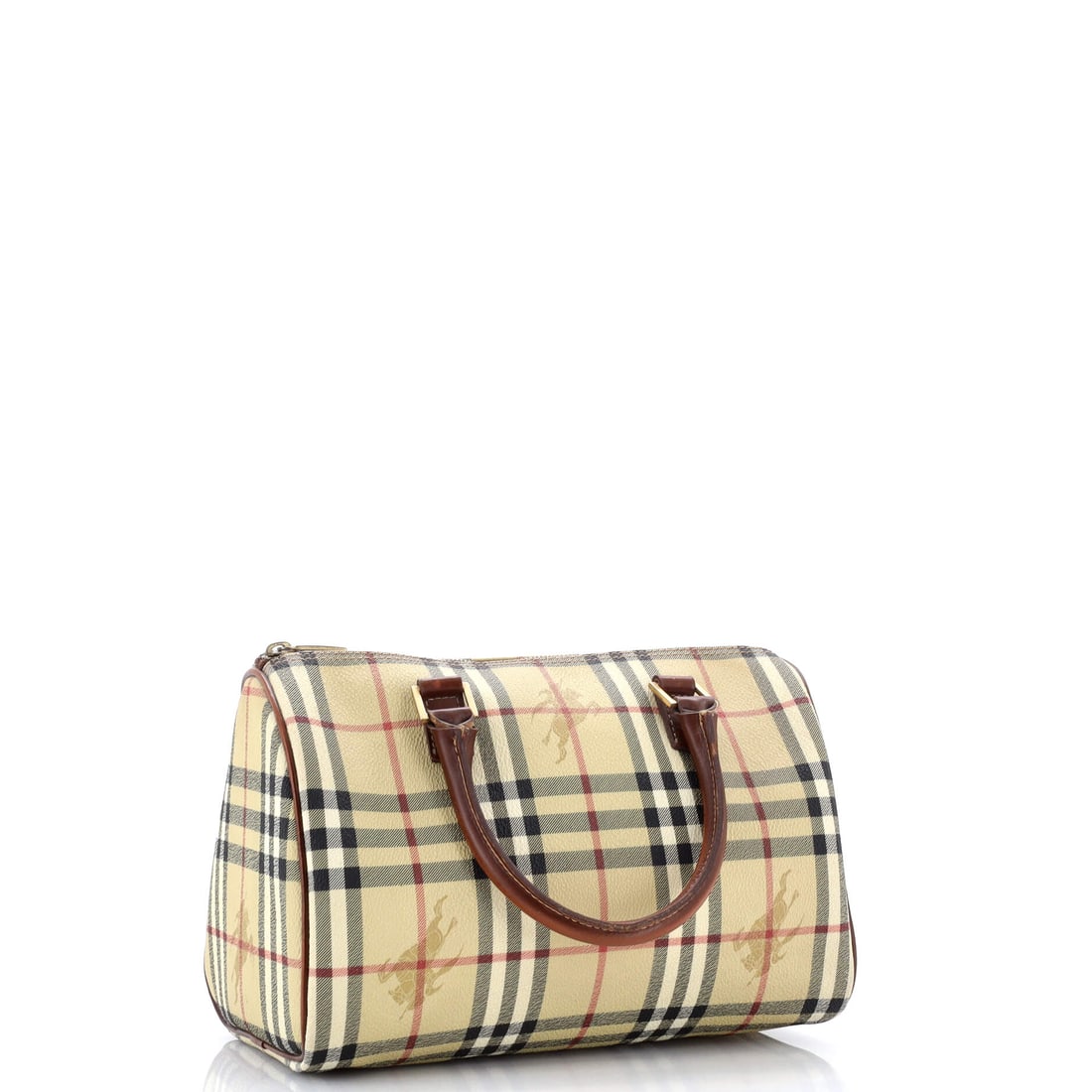 Burberry Chester Satchel Haymarket Coated Canvas Small: Designed for those who dress the part -- and then some. From Burberry, the Chester Satchel Haymarket Coated Canvas Small in Brown canvas coated (size Small) speaks for itself. Measuring 8" H x 11" W x