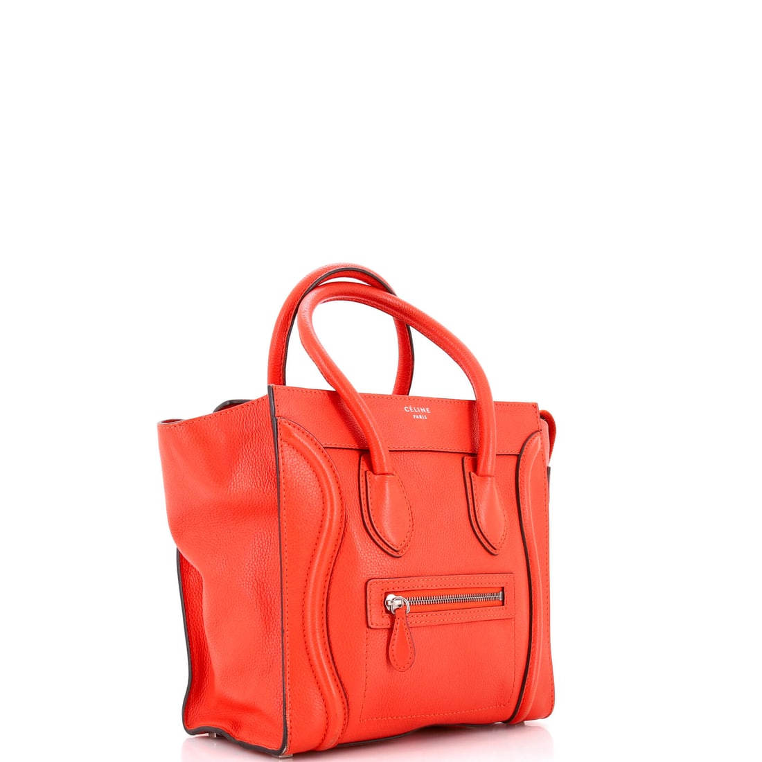 Celine Luggage Bag Grainy Leather Micro: This is what quiet luxury looks like -- when it decides to speak up. Celine's beloved Luggage Bag Grainy Leather Micro in Red leather (size Micro) -- a perennial favorite for good reason. Sized at 10"