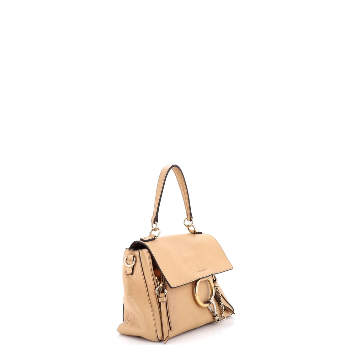 Chloe Faye Day Bag Leather Small: An icon, revisited and reimagined. This particular Chloe Faye Day Bag Leather Small features a Neutral leather exterior (size Small). At 9" x 11" x 4.5", this piece strikes the ideal balance of capaci