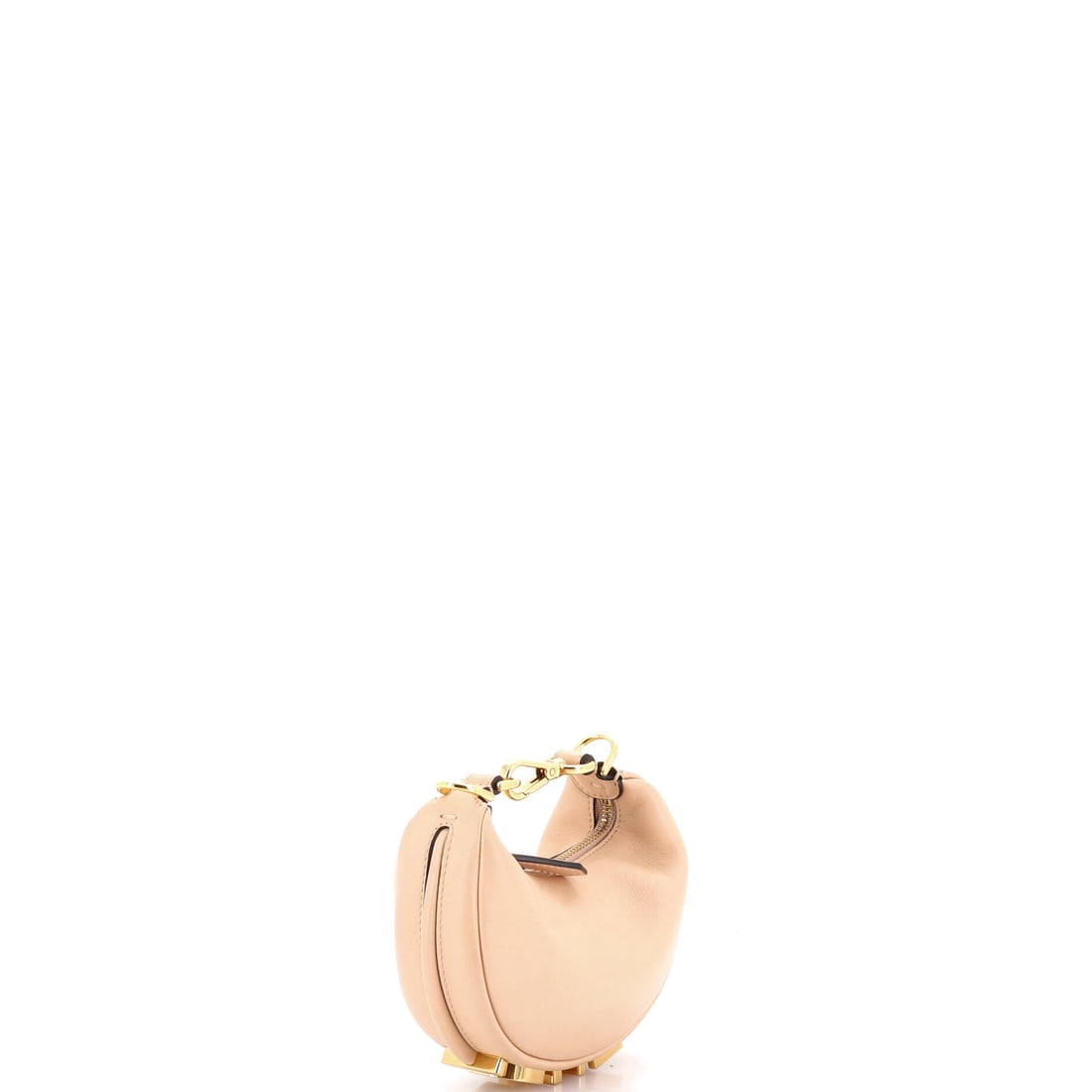 Fendi Fendigraphy Bag Leather Nano: Where heritage meets undeniable style. This Fendi Fendigraphy Bag Leather Nano in Pink leather is a standout (size Nano) from the house's celebrated lineup. With dimensions of 4" x 6" x 2", it carries