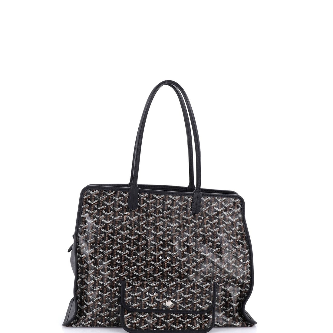 Goyard Hardy Pet Carrier Coated Canvas PM: Where luxury fabrication meets effortless wearability. Goyard's beloved Hardy Pet Carrier Coated Canvas PM in Black canvas coated (size PM) -- a perennial favorite for good reason. Dimensions come in