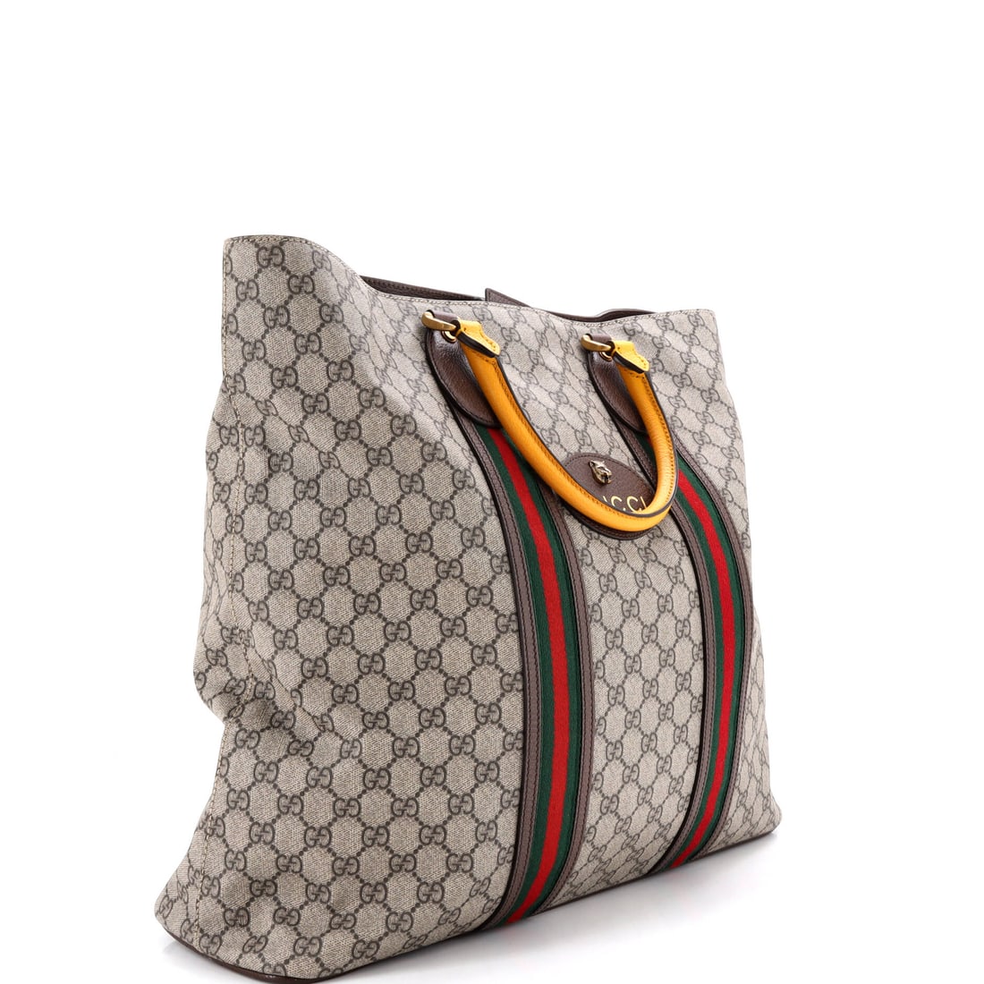 Gucci Neo Vintage Web Soft Tote GG Coated Canvas Tall (1 of 3)