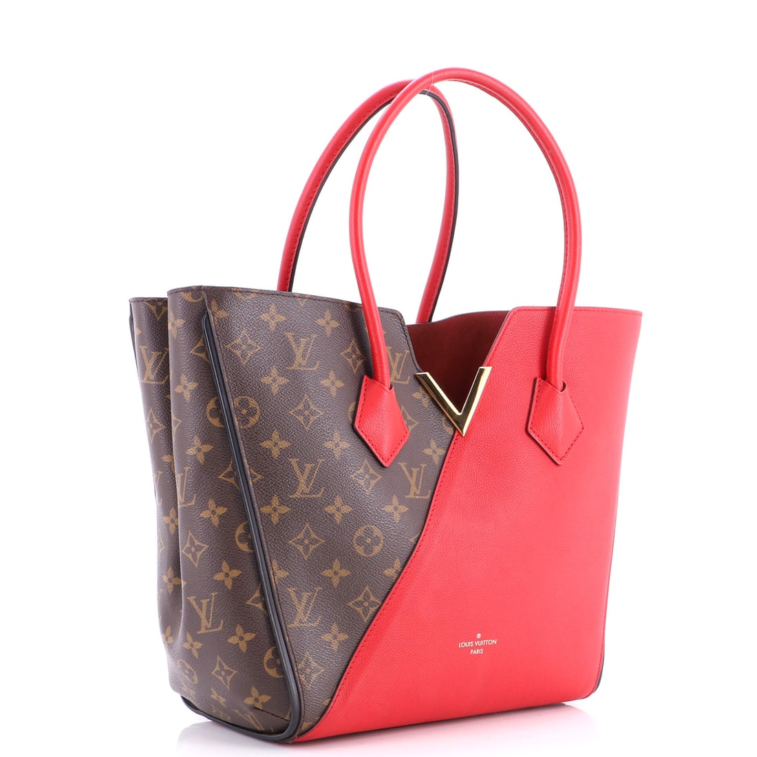 Louis Vuitton Kimono Handbag Monogram Canvas and Leather MM: Designed for those who dress the part -- and then some. This Louis Vuitton Kimono Handbag Monogram Canvas and Leather MM in Red leather canvas is a standout (size MM) from the house's celebrated lineu