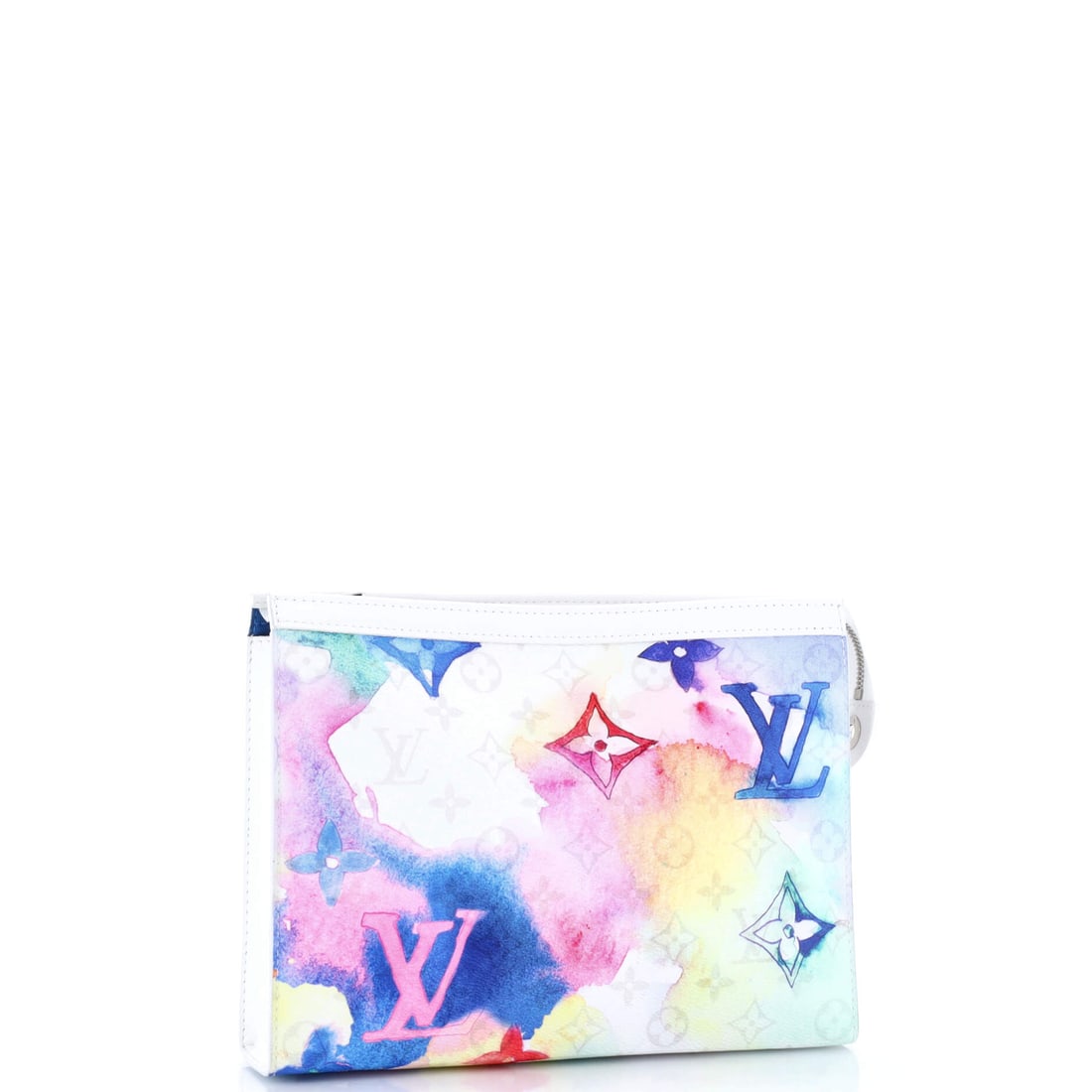 Louis Vuitton Pochette Voyage Limited Edition Monogram Watercolor Canvas MM: The perfect marriage of form and function. Meet the Louis Vuitton Pochette Voyage Limited Edition Monogram Watercolor Canvas MM in Multicolor canvas monogram (size MM) -- as desirable as ever.